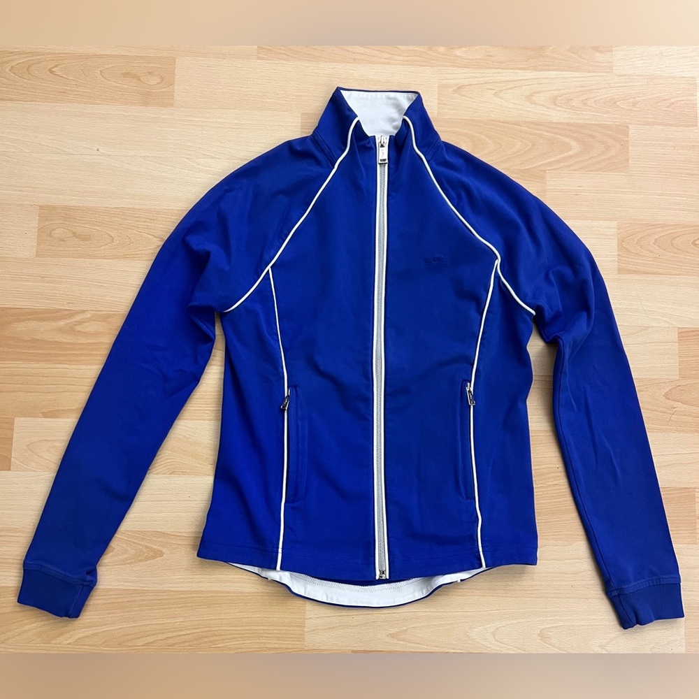 Lauren Ralph Lauren Women's Activewear Jacket Blue with White Trim